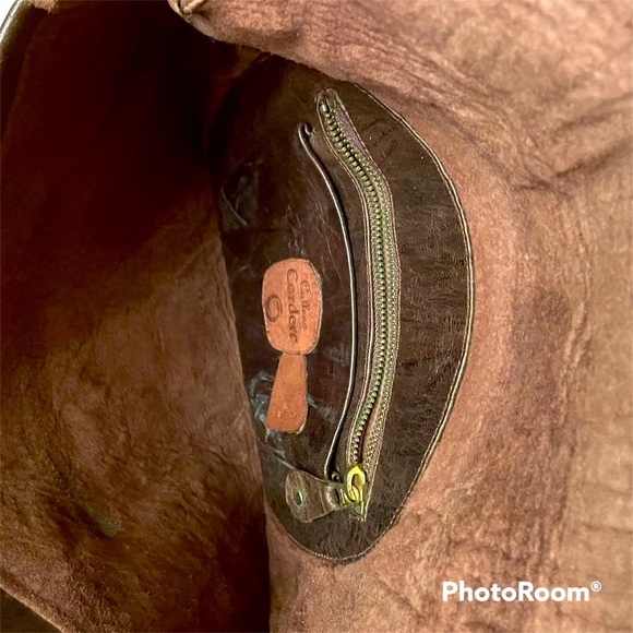 Calleen Cordero Flower Studded Brown Leather messenger bag with Adjustable Strap - Picture 6 of 12